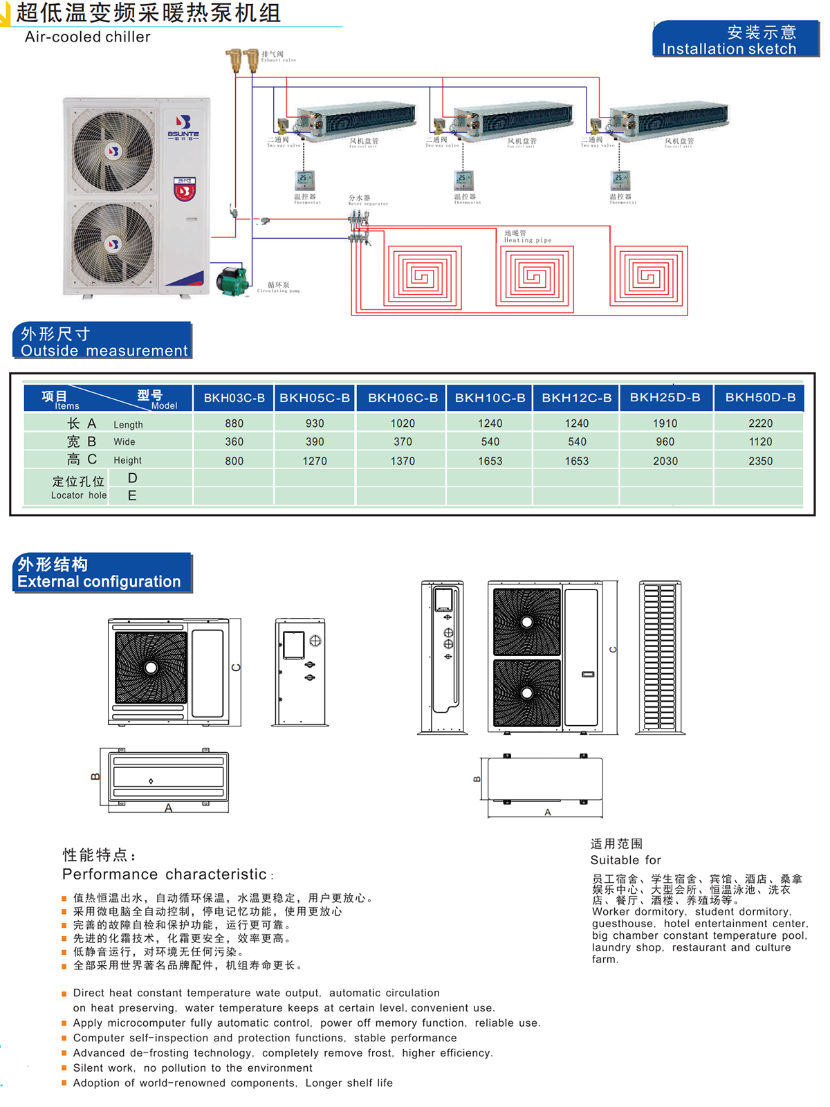 超低温变频采暖热泵机组